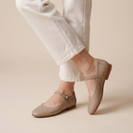 Load image into Gallery viewer, Estelle in Beige Pebbled - Ballet Flats - Rob and Mara