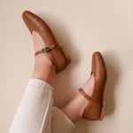 Load image into Gallery viewer, Estelle in Brown Pebbled - Ballet Flats - Rob and Mara