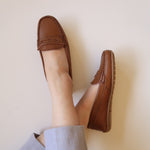 Load image into Gallery viewer, Heather in Brown - Moccasins - Rob and Mara