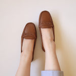 Load image into Gallery viewer, Heather in Brown - Moccasins - Rob and Mara