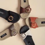 Load image into Gallery viewer, Bonnie in Vintage Tan (on beige sole) - Sandals - Mercino