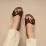 Load image into Gallery viewer, Bonnie in Vintage Brown (on beige sole) - Sandals - Mercino