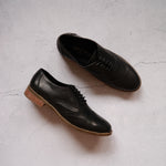 Load image into Gallery viewer, Victoria in Black - Brogues - Rob and Mara