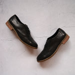 Load image into Gallery viewer, Victoria in Black - Brogues - Rob and Mara