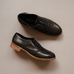 Load image into Gallery viewer, Victoria in Black - Brogues - Rob and Mara