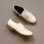 Load image into Gallery viewer, Victoria in White - Brogues - Rob and Mara