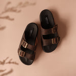 Load image into Gallery viewer, Bailey in Vintage Brown (on black sole) - Sandals - Mercino