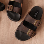 Load image into Gallery viewer, Bailey in Vintage Brown (on black sole) - Sandals - Mercino
