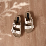 Load image into Gallery viewer, Bailey in White (on beige sole) - Sandals - Mercino