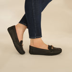 Load image into Gallery viewer, Florence in Black - Moccasins - Rob and Mara