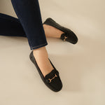 Load image into Gallery viewer, Florence in Black - Moccasins - Rob and Mara