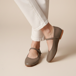 Load image into Gallery viewer, Estelle in Taupe Pebbled - Ballet Flats - Rob and Mara
