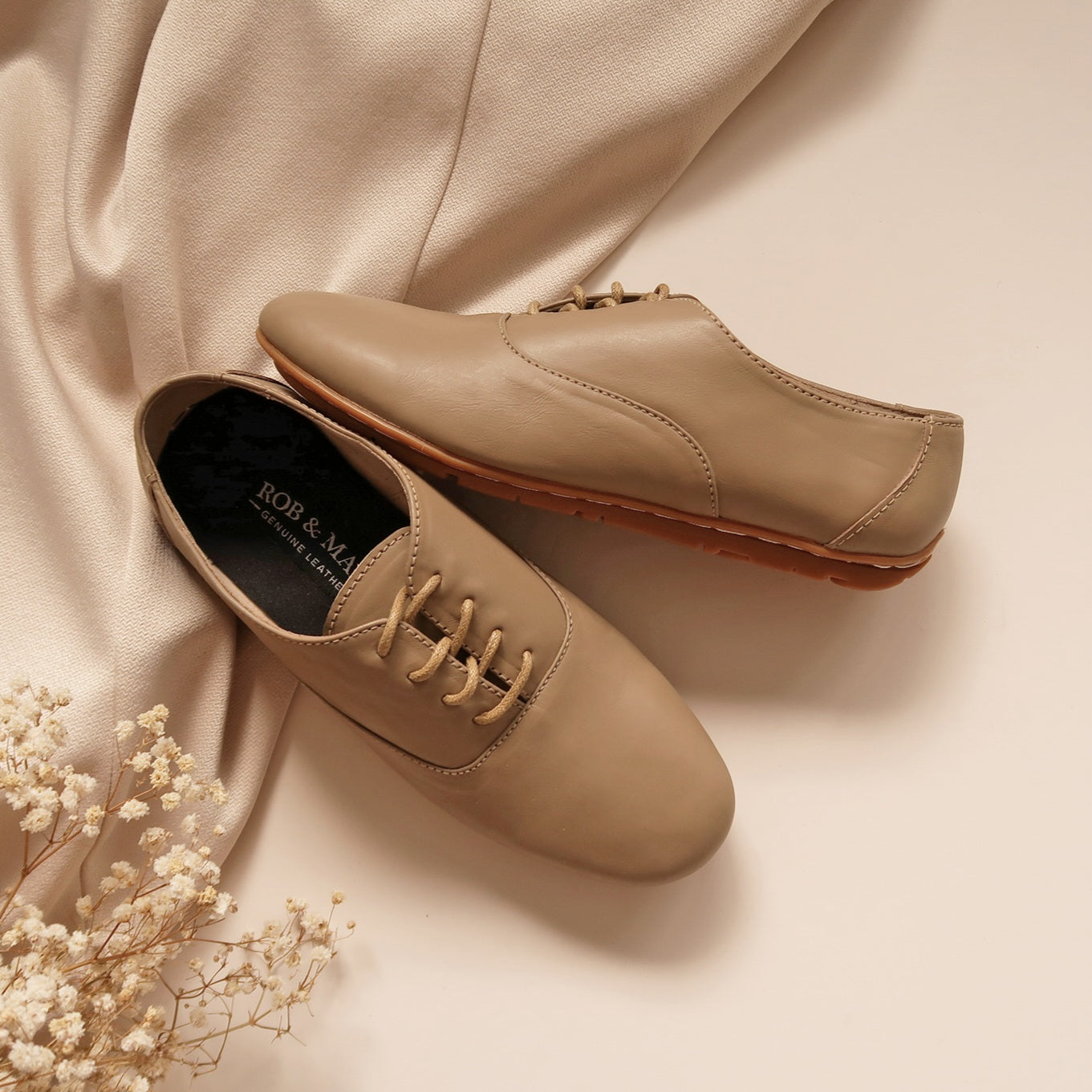 Margaux in Beige - Brogues - Rob and Mara