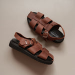 Load image into Gallery viewer, Adelaide in Vintage Brown - Sandals - Rob and Mara
