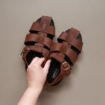 Load image into Gallery viewer, Adelaide in Vintage Brown - Sandals - Rob and Mara
