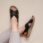 Load image into Gallery viewer, Ashley in Black - Sandals - Mercino
