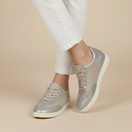 Load image into Gallery viewer, Ashton in Fog &amp; Silver Combo - Sneakers - Rob and Mara
