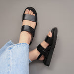 Load image into Gallery viewer, Callie in All Black - Sandals - Rob and Mara
