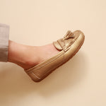 Load image into Gallery viewer, Charlotte in Light Gold - Moccasins - Rob and Mara
