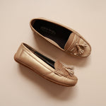 Load image into Gallery viewer, Charlotte in Light Gold - Moccasins - Rob and Mara
