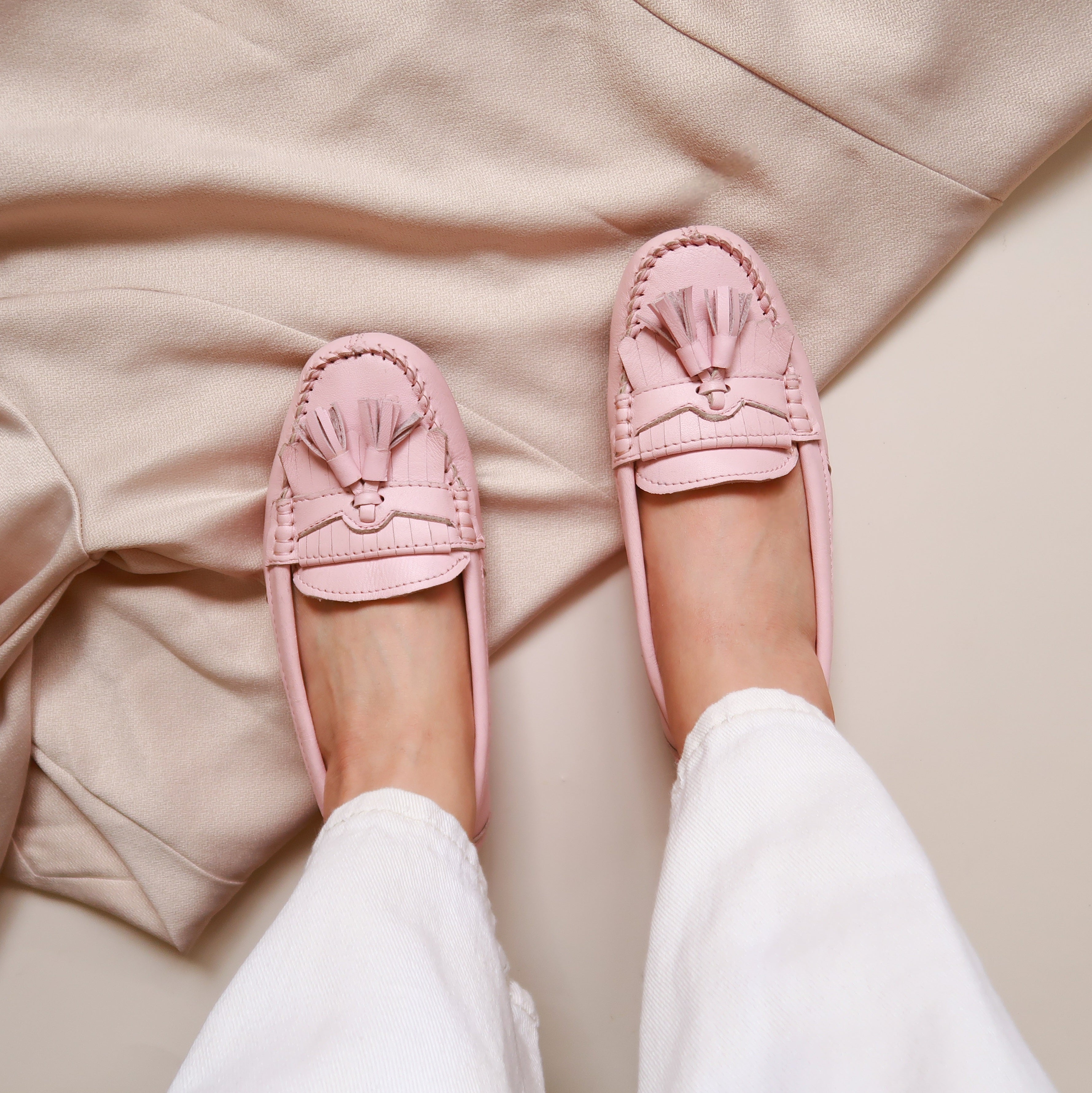 Charlotte in Pale Rose - Moccasins - Rob and Mara