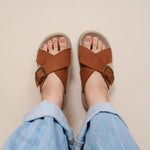 Load image into Gallery viewer, Demi in Fudge (on beige sole)
