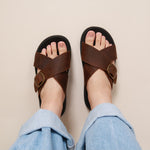 Load image into Gallery viewer, Demi in Vintage Brown (on black sole)
