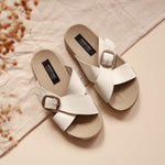 Load image into Gallery viewer, Demi in White (on beige sole)
