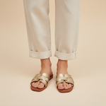 Load image into Gallery viewer, Eleanor in Gold - Sandals - Rob and Mara
