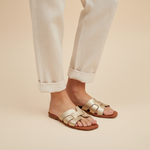 Load image into Gallery viewer, Eleanor in Gold - Sandals - Rob and Mara
