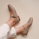 Load image into Gallery viewer, Estelle in Beige Pebbled - Ballet Flats - Rob and Mara
