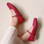 Load image into Gallery viewer, Estelle in Cherry Red - Ballet Flats - Rob and Mara
