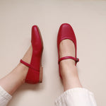 Load image into Gallery viewer, Estelle in Cherry Red - Ballet Flats - Rob and Mara
