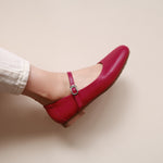 Load image into Gallery viewer, Estelle in Cherry Red - Ballet Flats - Rob and Mara
