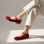 Load image into Gallery viewer, Estelle in Cherry Red - Ballet Flats - Rob and Mara
