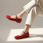 Load image into Gallery viewer, Estelle in Cherry Red - Ballet Flats - Rob and Mara
