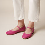 Load image into Gallery viewer, Estelle in Fuchsia - Ballet Flats - Rob and Mara
