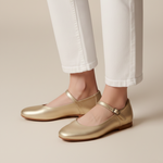 Load image into Gallery viewer, Estelle in Gold - Ballet Flats - Rob and Mara
