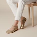 Load image into Gallery viewer, Estelle in Gold - Ballet Flats - Rob and Mara
