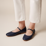 Load image into Gallery viewer, Estelle in Navy Blue - Ballet Flats - Rob and Mara
