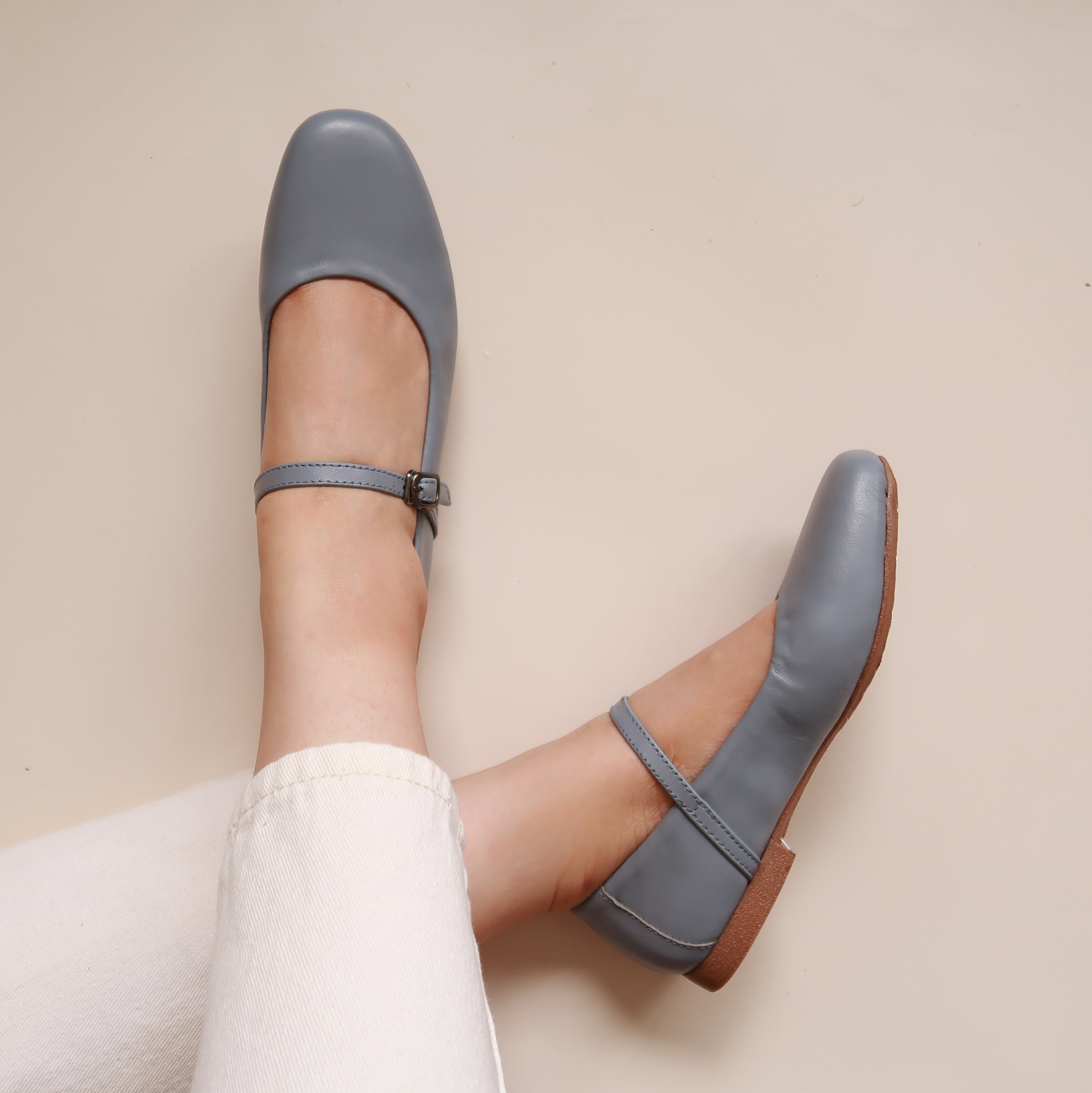 Estelle in Robin Blue - Ballet Flats - Rob and Mara