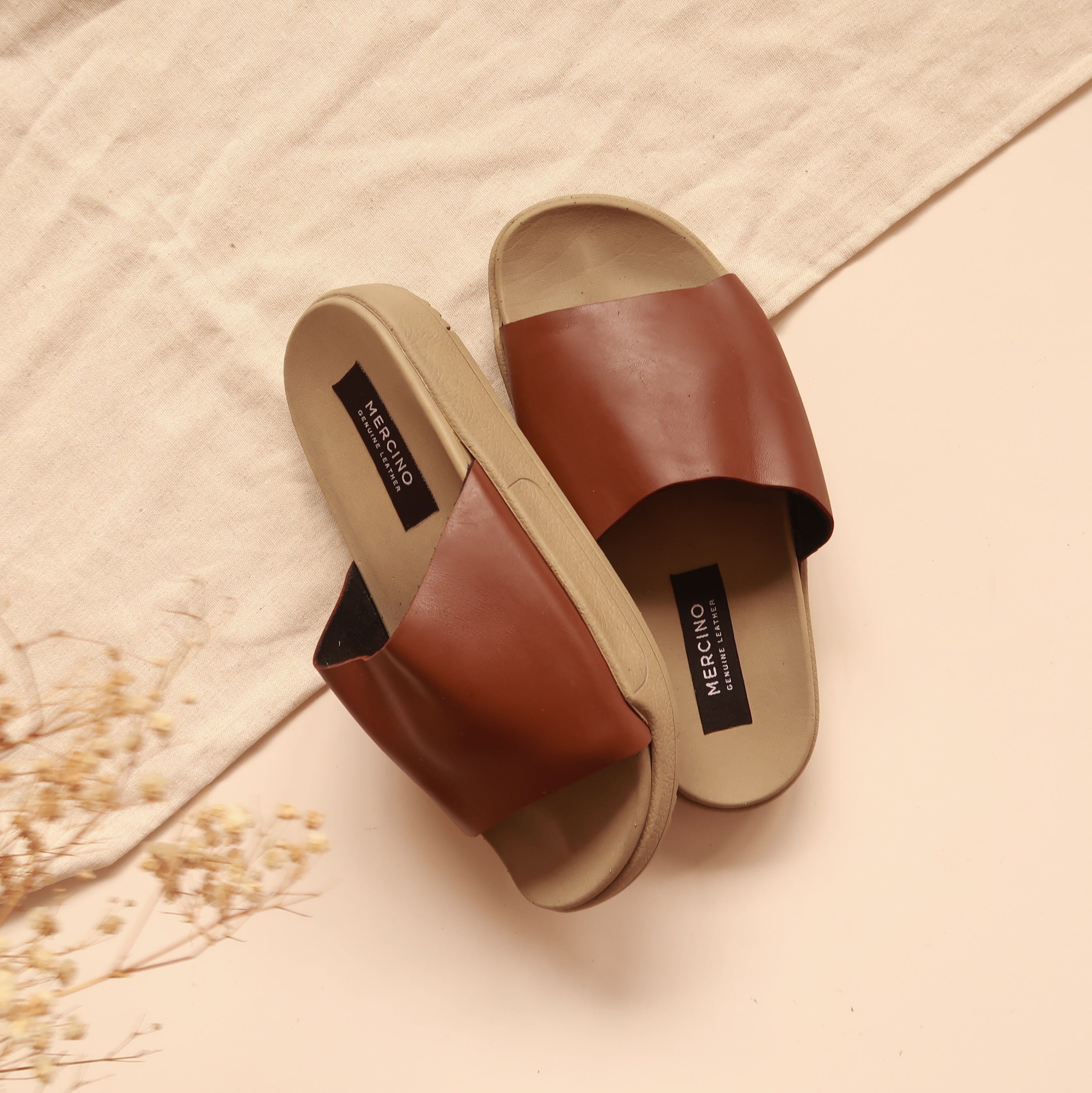 Haru in Brown (on beige sole) - Sandals - Mercino