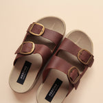 Load image into Gallery viewer, Leslie in Vintage Brown (on beige sole)

