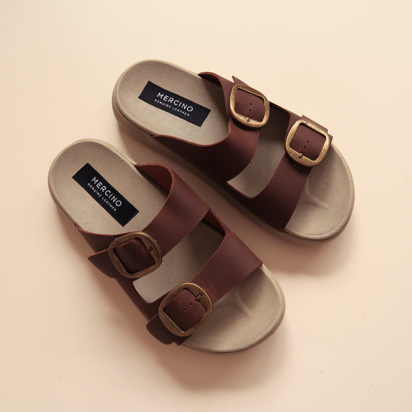 Leslie in Vintage Brown (on beige sole) | Rob & Mara