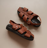Load image into Gallery viewer, Adelaide in Vintage Brown - Sandals - Rob and Mara
