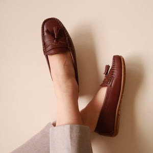 Charlotte in Chestnut - Moccasins - Rob and Mara