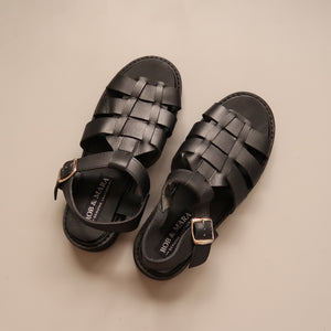 Theia in All Black - Sandals - Rob and Mara