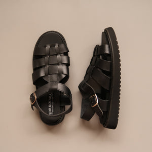 Theia in All Black - Sandals - Rob and Mara