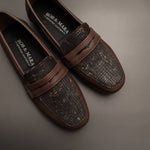 Load image into Gallery viewer, Vienna in Espresso Croc (Limited Edition) - Loafers - Rob and Mara
