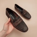 Load image into Gallery viewer, Vienna in Espresso Fleur (Limited Edition) - Loafers - Rob and Mara
